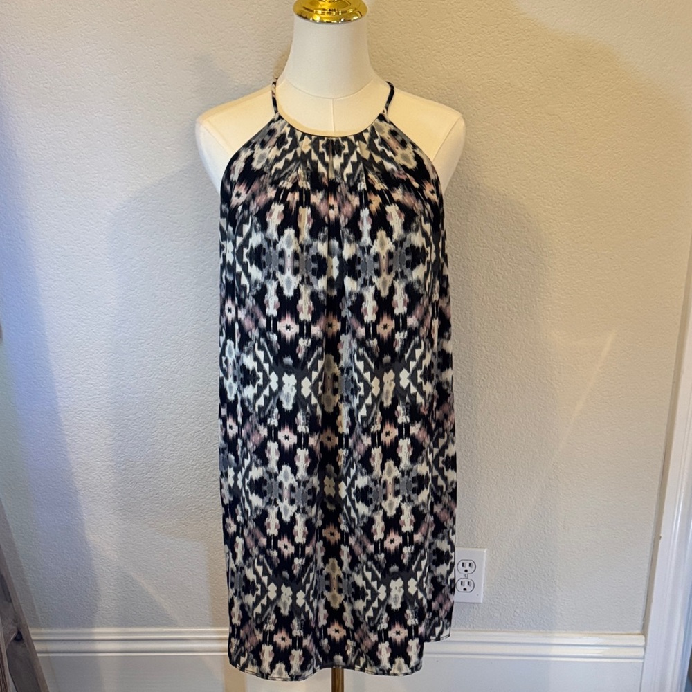 NYMPHE Black and White Patterned Mini Dress
